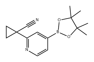 Cyclopropanecarbonitrile, 1-[4-(4,4,5,5-tetramethyl-1,3,2-dioxaborolan-2-yl)-2-pyridinyl]- Struktur