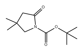 4,4-二甲基-2-氧代-1-吡咯烷羧酸1,1-二甲基乙酯 结构式