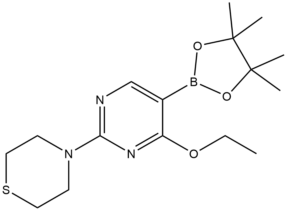 4-[4-Ethoxy-5-(4,4,5,5-tetramethyl-1,3,2-dioxaborolan-2-yl)-2-pyrimidinyl]thi... Struktur