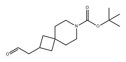 7-Azaspiro[3.5]nonane-7-carboxylic acid, 2-(2-oxoethyl)-, 1,1-dimethylethyl ester 化学構造式