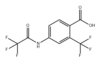 Benzoic acid, 4-[(2,2,2-trifluoroacetyl)amino]-2-(trifluoromethyl)-,1416241-72-9,结构式