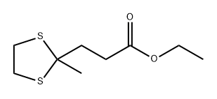 1,3-Dithiolane-2-propanoic acid, 2-methyl-, ethyl ester 化学構造式