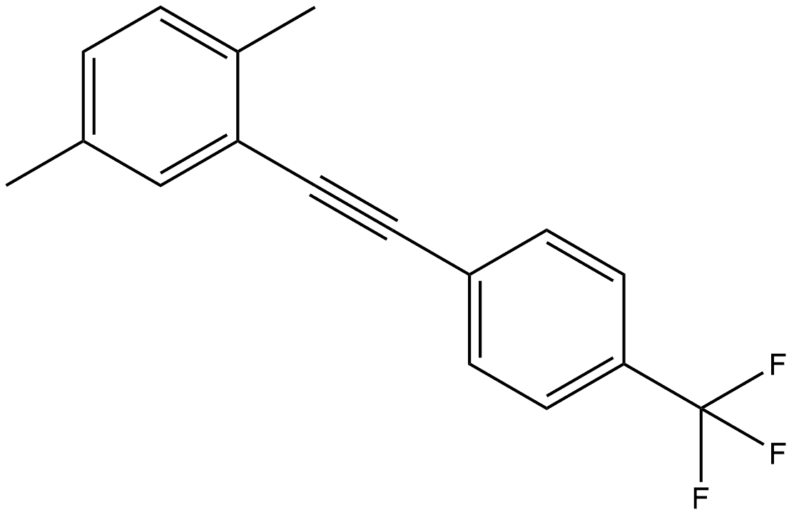 1,4-Dimethyl-2-[2-[4-(trifluoromethyl)phenyl]ethynyl]benzene 结构式