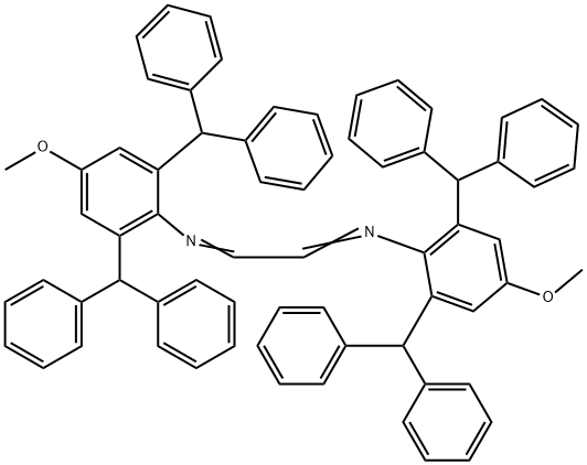 Benzenamine, N,N'-1,2-ethanediylidenebis[2,6-bis(diphenylmethyl)-4-methoxy- Structure