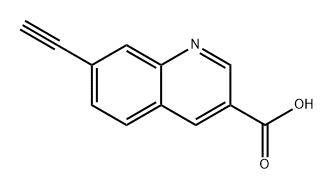 3-Quinolinecarboxylic acid, 7-ethynyl- Structure