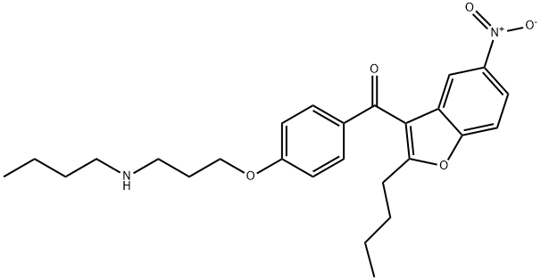 Methanone, [4-[3-(butylamino)propoxy]phenyl](2-butyl-5-nitro-3-benzofuranyl)- Structure