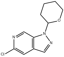 5-Chloro-1-(tetrahydro-2H-pyran-2-yl)-1H-pyrazolo[3,4-c]pyridine Struktur