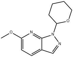 6-Methoxy-1-(tetrahydro-2H-pyran-2-yl)-1H-pyrazolo[3,4-b]pyridine Struktur