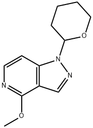 4-Methoxy-1-(tetrahydro-2H-pyran-2-yl)-1H-pyrazolo[4,3-c]pyridine 结构式