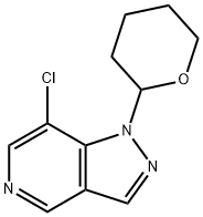 7-Chloro-1-(tetrahydro-2H-pyran-2-yl)-1H-pyrazolo[4,3-c]pyridine Struktur