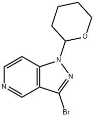 3-Bromo-1-(tetrahydro-2H-pyran-2-yl)-1H-pyrazolo[4,3-c]pyridine 结构式