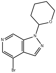 4-Bromo-1-(tetrahydro-2H-pyran-2-yl)-1H-pyrazolo[3,4-c]pyridine Struktur