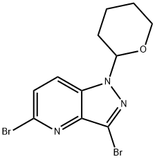 3,5-Dibromo-1-(tetrahydro-2H-pyran-2-yl)-1H-pyrazolo[4,3-b]pyridine Struktur