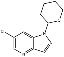 6-Chloro-1-(tetrahydro-2H-pyran-2-yl)-1H-pyrazolo[4,3-b]pyridine 结构式