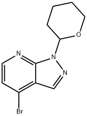 4-Bromo-1-(tetrahydro-2H-pyran-2-yl)-1H-pyrazolo[3,4-b]pyridine Struktur
