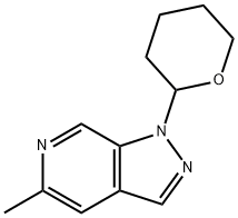 5-Methyl-1-(tetrahydro-2H-pyran-2-yl)-1H-pyrazolo[3,4-c]pyridine Struktur