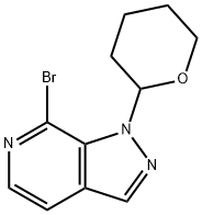 7-Bromo-1-(tetrahydro-2H-pyran-2-yl)-1H-pyrazolo[3,4-c]pyridine Struktur