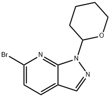 6-Bromo-1-(tetrahydro-2H-pyran-2-yl)-1H-pyrazolo[3,4-b]pyridine Struktur