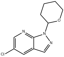 5-Chloro-1-(tetrahydro-2H-pyran-2-yl)-1H-pyrazolo[3,4-b]pyridine Struktur
