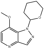 7-Methoxy-1-(tetrahydro-2H-pyran-2-yl)-1H-pyrazolo[4,3-b]pyridine Struktur