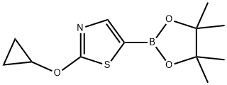 2-(环丙氧基)-5-(4,4,5,5-四甲基-1,3,2-二氧硼杂环戊烷-2-基)噻唑,1416719-95-3,结构式