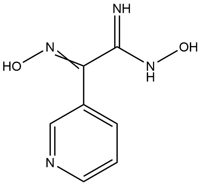 3-Pyridineethanimidamide, N-hydroxy-α-(hydroxyimino)- Struktur