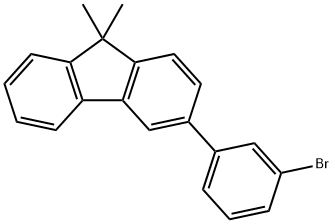 9H-FLUORENE, 3-(3-BROMOPHENYL)-9,9-DIMETHYL-, 1417161-08-0, 结构式