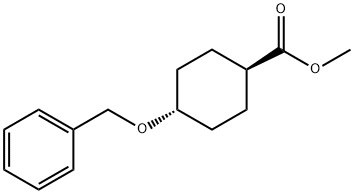 Cyclohexanecarboxylic acid, 4-(phenylmethoxy)-, methyl ester, trans- Structure