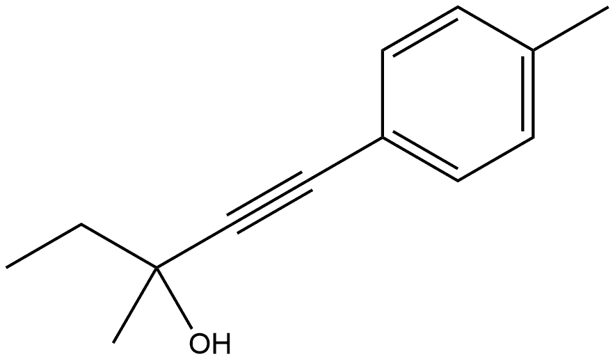 3-Methyl-1-(4-methylphenyl)-1-pentyn-3-ol Structure