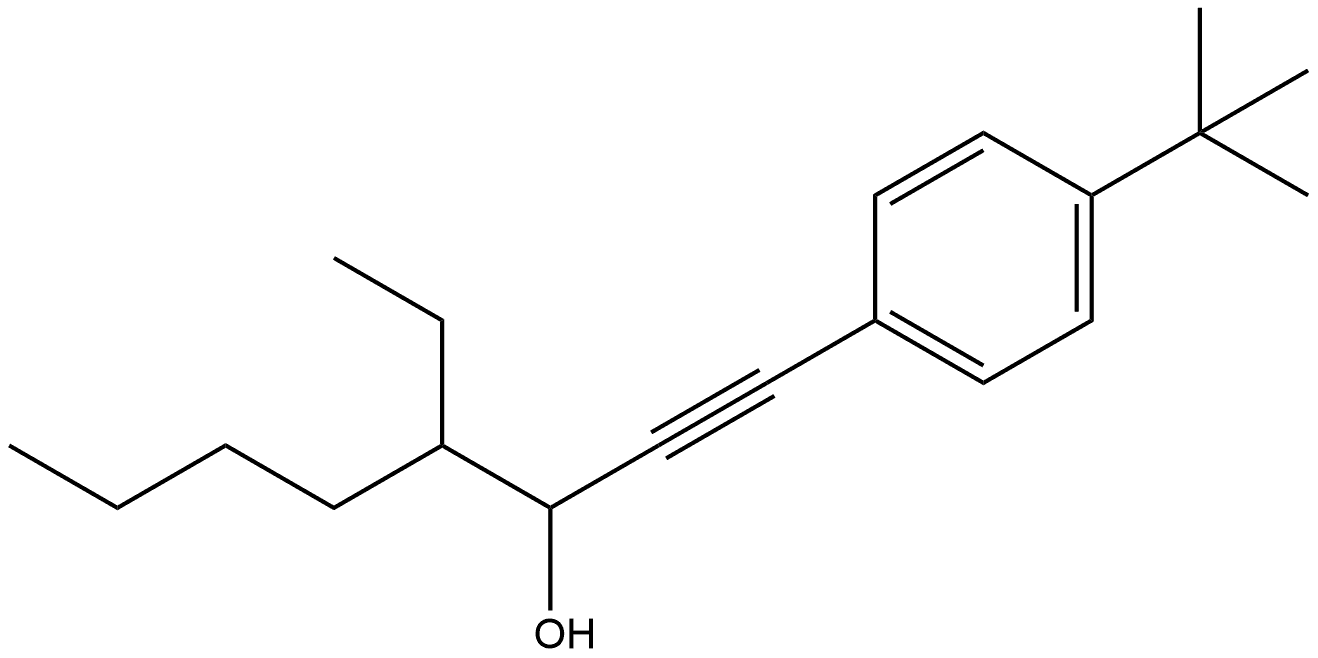 1-[4-(1,1-Dimethylethyl)phenyl]-4-ethyl-1-octyn-3-ol 结构式