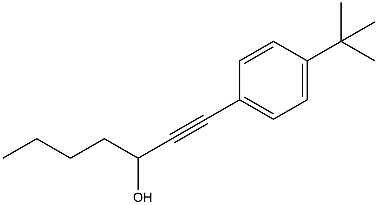 1-[4-(1,1-Dimethylethyl)phenyl]-1-heptyn-3-ol,1417505-66-8,结构式