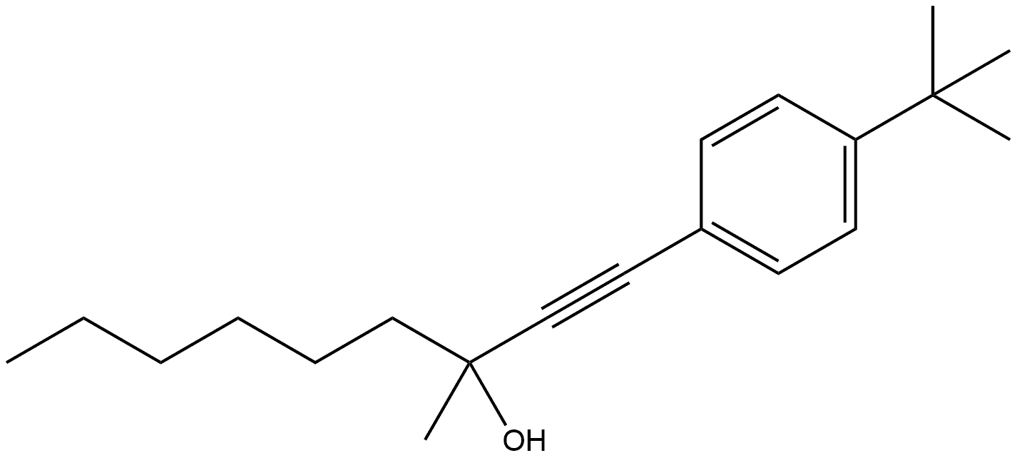 1-[4-(1,1-Dimethylethyl)phenyl]-3-methyl-1-nonyn-3-ol Structure