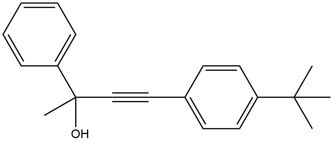 α-[2-[4-(1,1-Dimethylethyl)phenyl]ethynyl]-α-methylbenzenemethanol 结构式