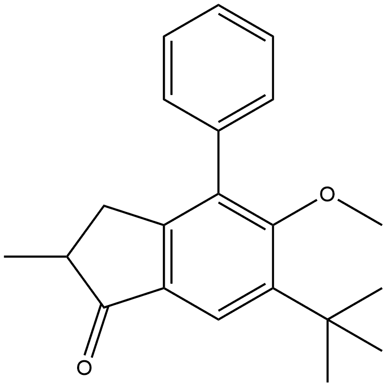 6-(1,1-Dimethylethyl)-2,3-dihydro-5-methoxy-2-methyl-4-phenyl-1H-inden-1-one Structure