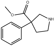 3-Pyrrolidinecarboxylic acid, 3-phenyl-, methyl ester Struktur