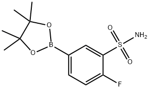 2-氟-5-(4,4,5,5-四甲基-1,3,2-二氧硼烷-2-基)苯磺酰胺, 1417984-77-0, 结构式