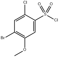Benzenesulfonyl chloride, 4-bromo-2-chloro-5-methoxy- 化学構造式