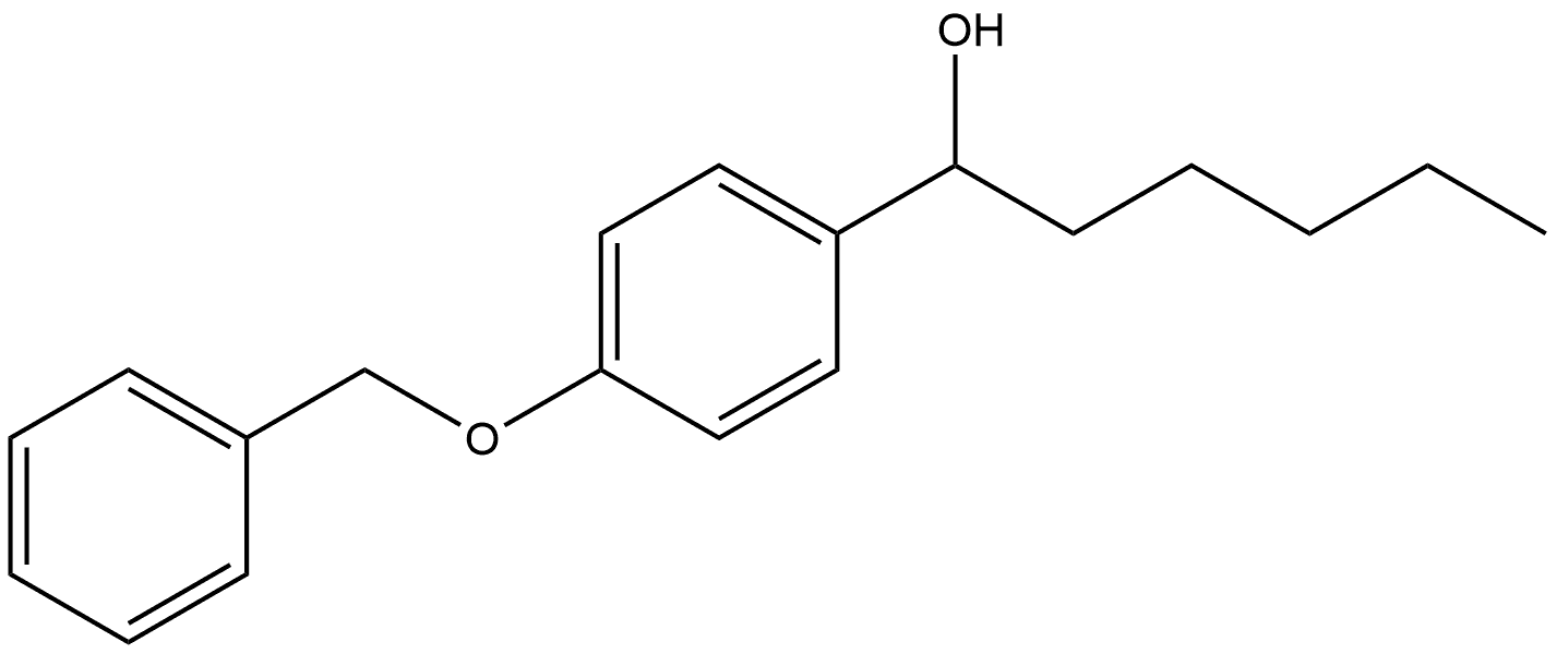 Benzenemethanol, α-pentyl-4-(phenylmethoxy)- Structure