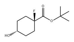CIS-叔丁基-1-氟-4-羟基环己烷-1-羧酸酯,1418754-49-0,结构式