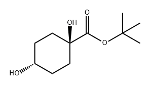Cyclohexanecarboxylic acid, 1,4-dihydroxy-, 1,1-dimethylethyl ester, cis- Structure