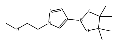 1H-Pyrazole-1-ethanamine, N-methyl-4-(4,4,5,5-tetramethyl-1,3,2-dioxaborolan-2-yl)- Struktur