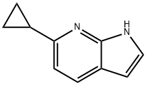 1H-Pyrrolo[2,3-b]pyridine, 6-cyclopropyl- Structure