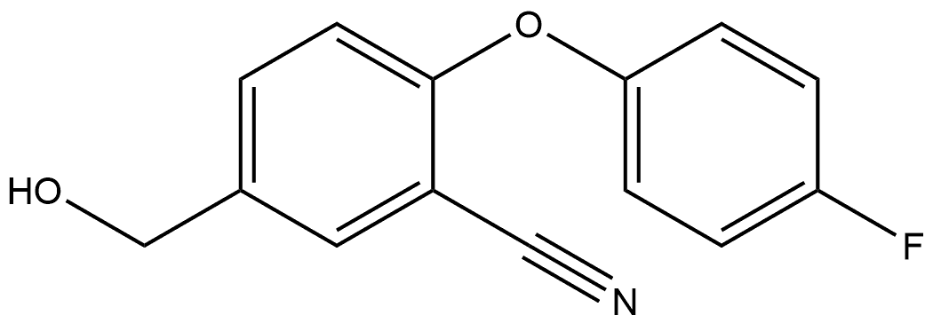 2-(4-Fluorophenoxy)-5-(hydroxymethyl)benzonitrile Structure