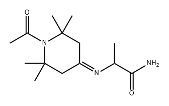 Propanamide, 2-[(1-acetyl-2,2,6,6-tetramethyl-4-piperidinylidene)amino]- Structure