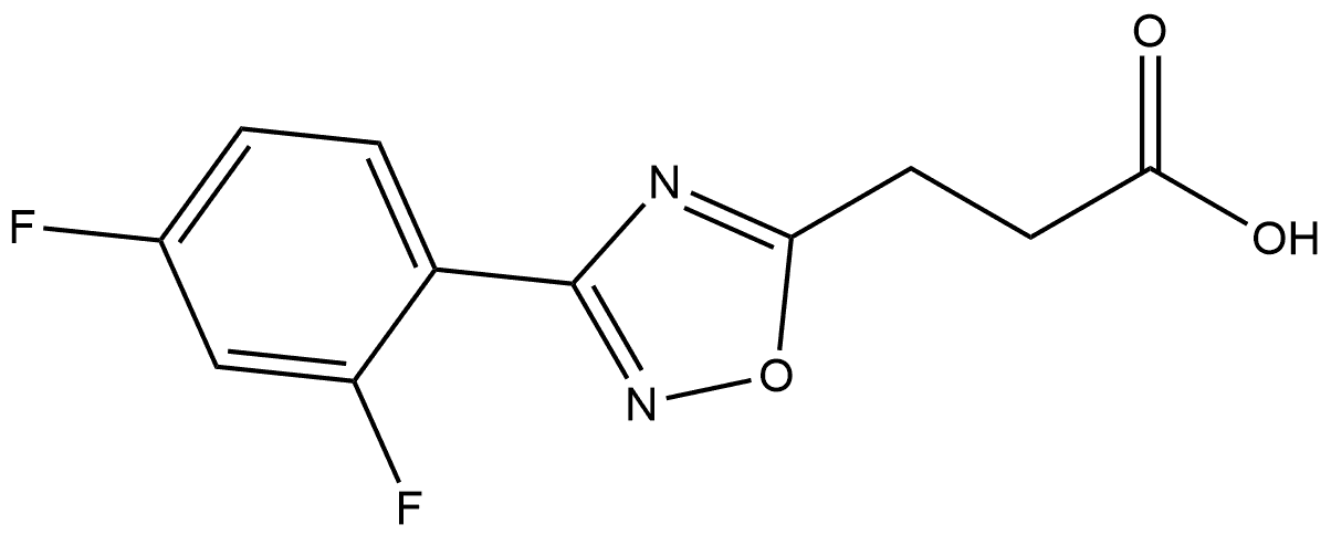 3-(2,4-Difluorophenyl)-1,2,4-oxadiazole-5-propanoic acid Structure