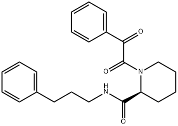 2-Piperidinecarboxamide, 1-(2-oxo-2-phenylacetyl)-N-(3-phenylpropyl)-, (2S)- Struktur