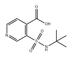 4-Pyridinecarboxylic acid, 3-[[(1,1-dimethylethyl)amino]sulfonyl]- Structure