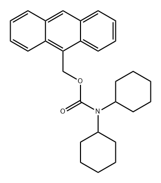 Carbamic acid, N,N-dicyclohexyl-, 9-anthracenylmethyl ester Struktur