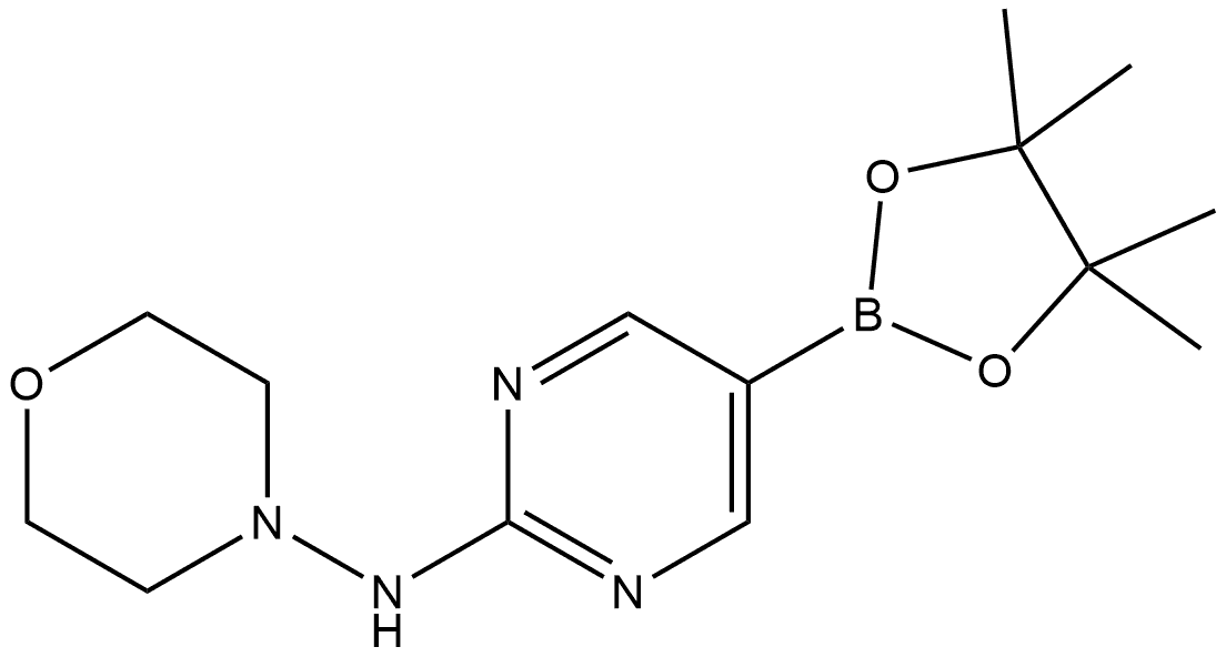 N-[5-(4,4,5,5-Tetramethyl-1,3,2-dioxaborolan-2-yl)-2-pyrimidinyl]-4-morpholin...,1421855-64-2,结构式