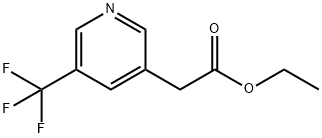 3-Pyridineacetic acid, 5-(trifluoromethyl)-, ethyl ester,1421939-44-7,结构式